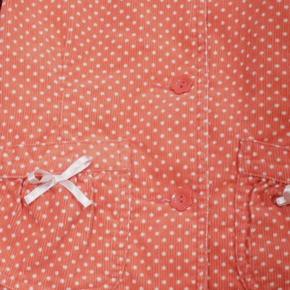 Old Navy Pink Polka Dot Lined Corduroy Jacket 5T - Picture 3 of 3
